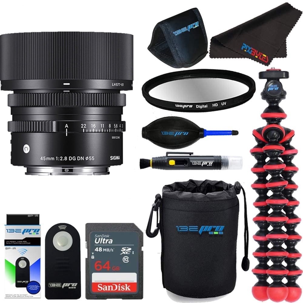 Sigma 45mm f/2.8 DG DN Contemporary Lens for Sony E +Pixibytes