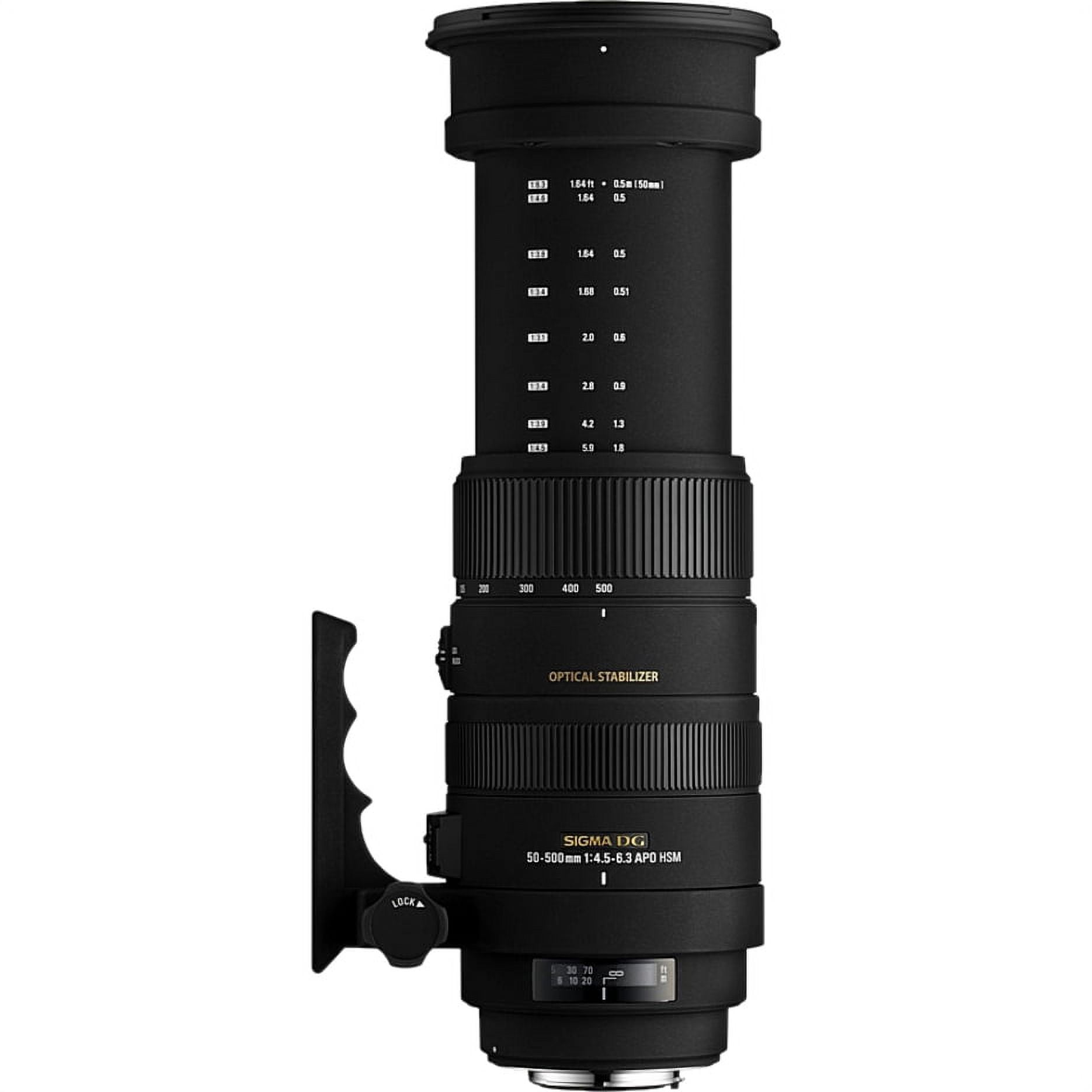 Sigma, 50 mm to 500 mm, f/22, f/6.3, Telephoto Zoom Lens for Sony Alpha