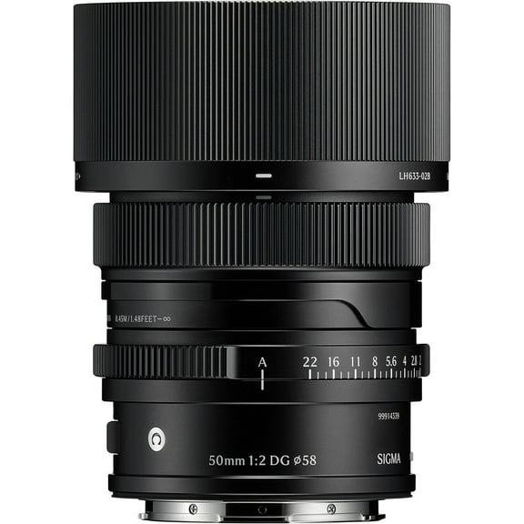 Sigma 50mm f/2 DG Contemporary Lens for L Mount, Black