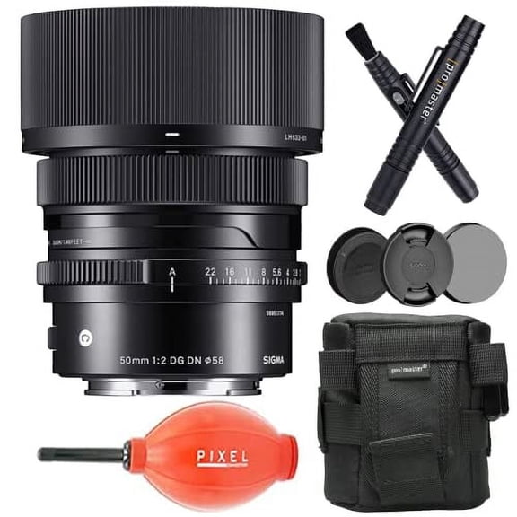 Sigma 50mm f/2 DG DN Contemporary Lens for Sony E Mount with Advanced Accessory & Travel Bundle | 314965 | Sigma 50mm Sony E Lens