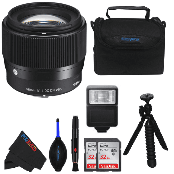 Sigma 56mm f/1.4 DC DN Contemporary Lens for Sony E - DealExpo Basic Bundle
