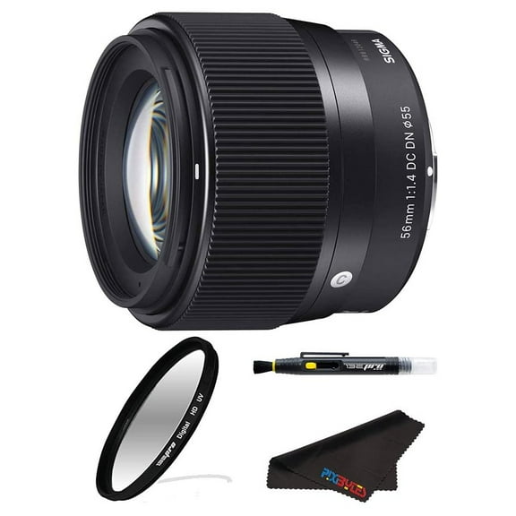 Sigma 56mm f/1.4 DC DN Contemporary Lens for Sony E + Pixibytes Essentials Kit
