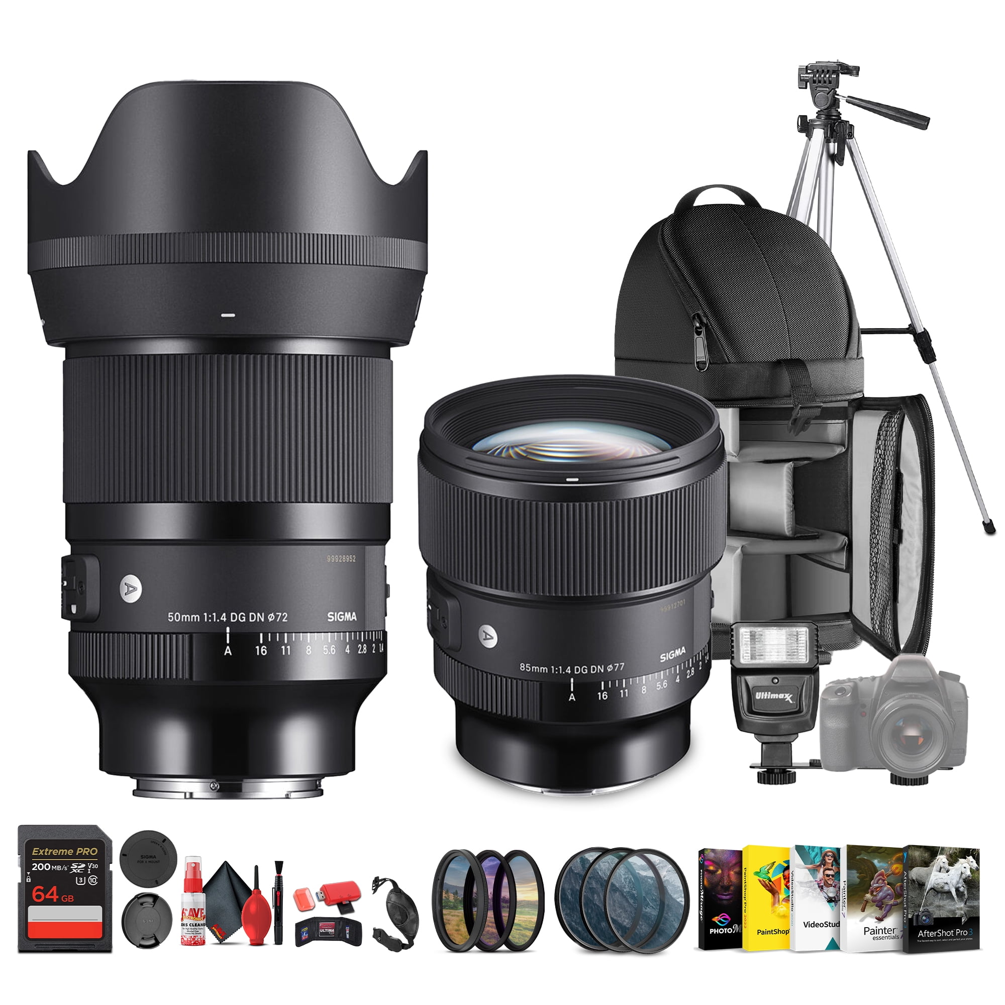 Sigma 85mm f/1.4 DG DN Art Lens (322965) & Sigma 50mm f/1.4