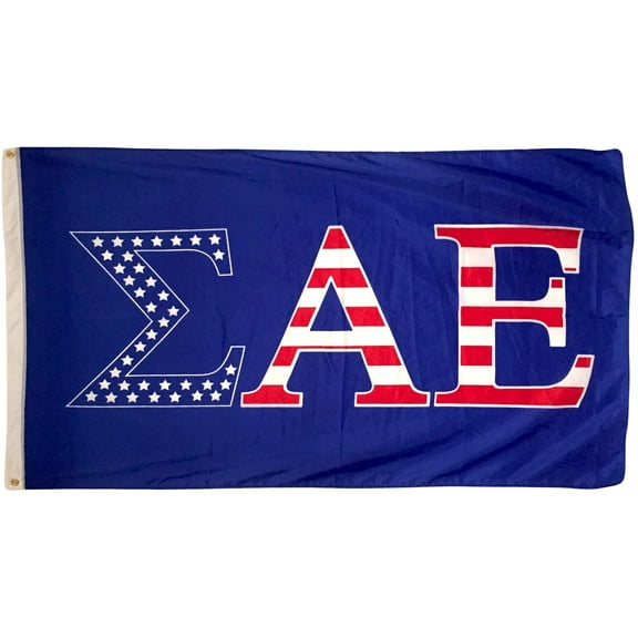 Sigma Alpha Epsilon USA Letter Fraternity Flag Greek Banner 3 feet x 5 feet Sign Decor SAE (Flag - USA)