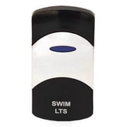 Sigma Boat Rocker Switch Cover | Swim Lights Actuator Black Silver