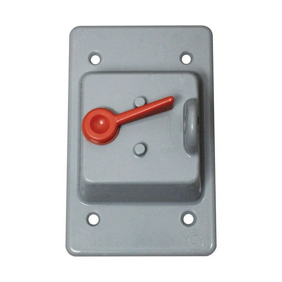 Sigma Electric 14210 Rectangle Plastic Weatherproof Cover, 3-7/8" W x 4-3/4" H, Gray