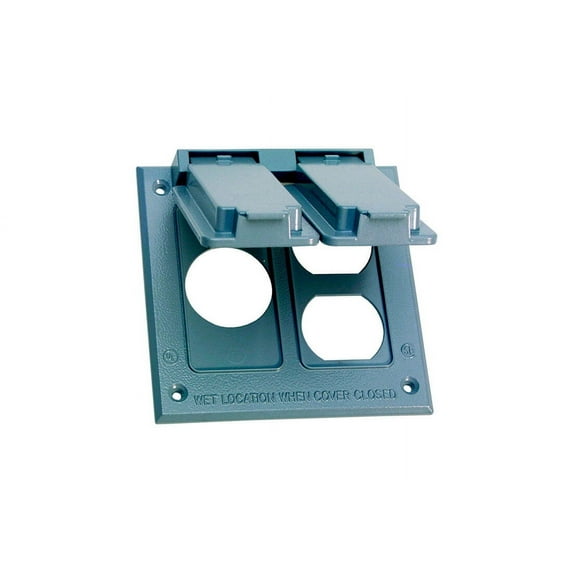 Sigma Electric 14346 Combination Cover Gray - 4.55 x 4.55 in.