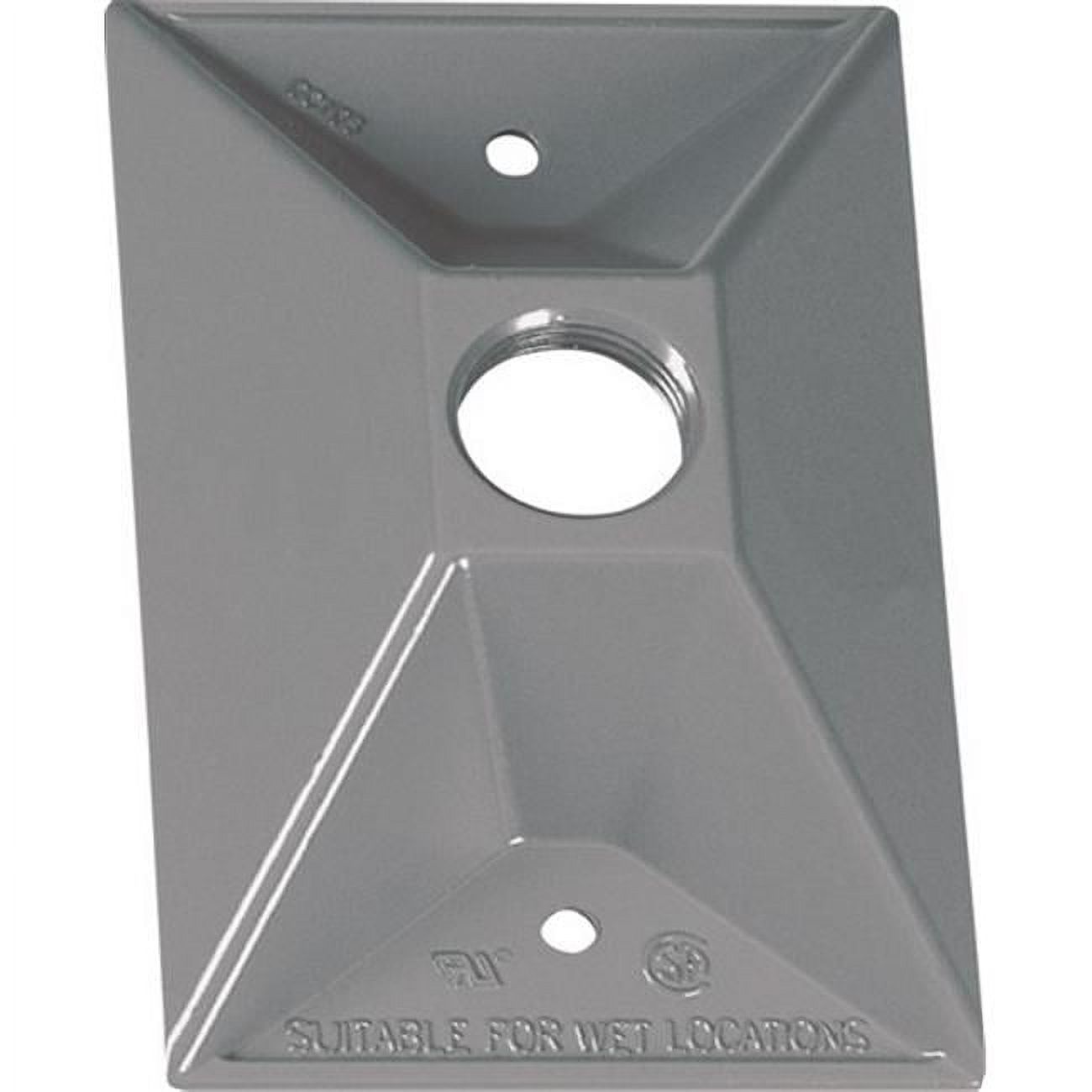 Lampholder Weatherproof Cover – Gray With Three 1/2-Inch Threaded Holes For Outdoor Use - View #6