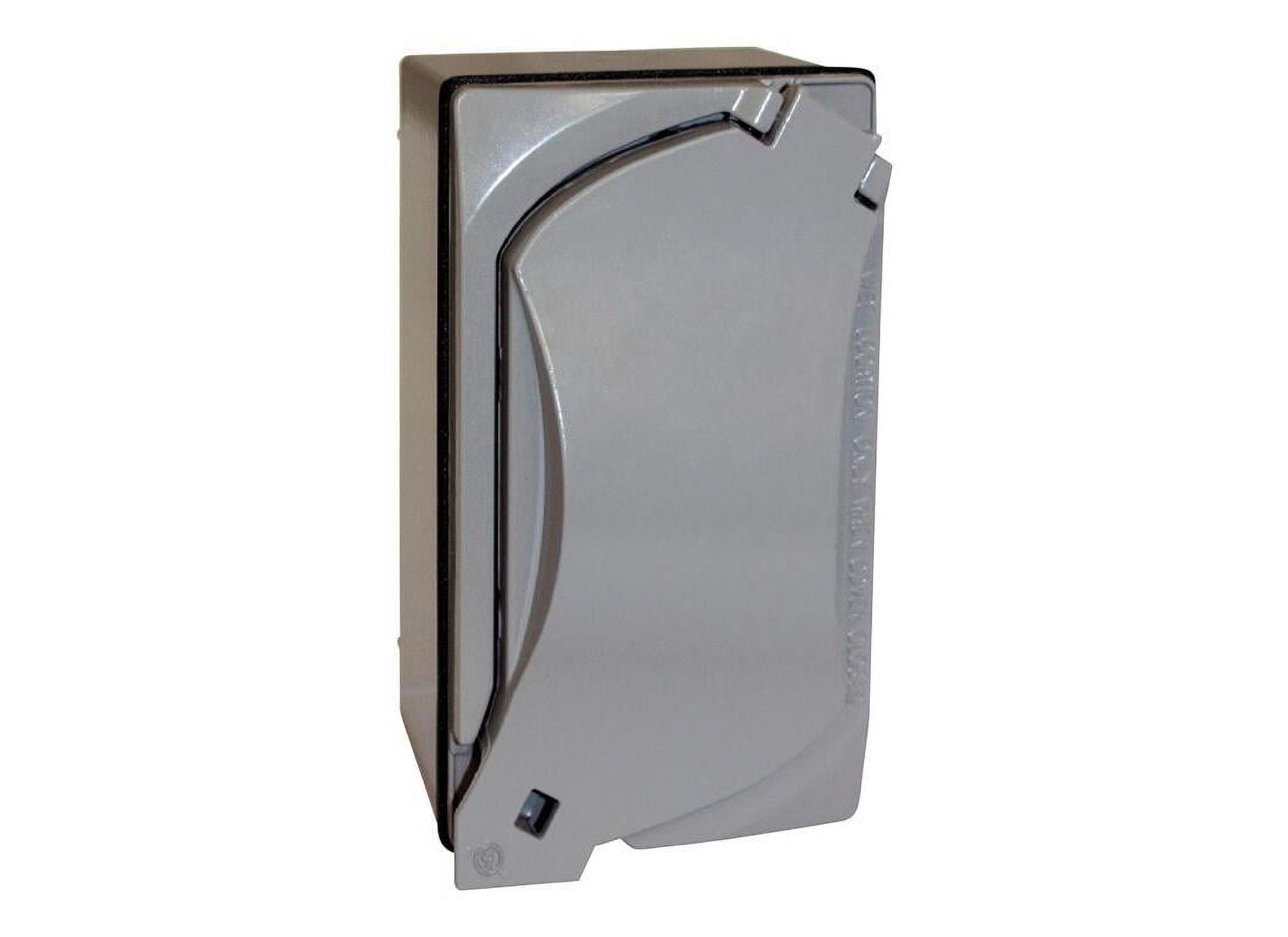 Sigma Electric 16449 Weatherproof Rectangular GFCI Outlet Kit, Gray