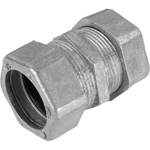 Gampak 3207073 1.5 in. Dia. Die-Cast Zinc Rain-Tight Compression Coupling for EMT