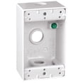 thumbnail image 1 of Sigma Engineered Solutions (14250WH) Metal Weatherproof 1-Gang 1/2" 3-Hole Electrical Outlet Box, White, 1 of 2