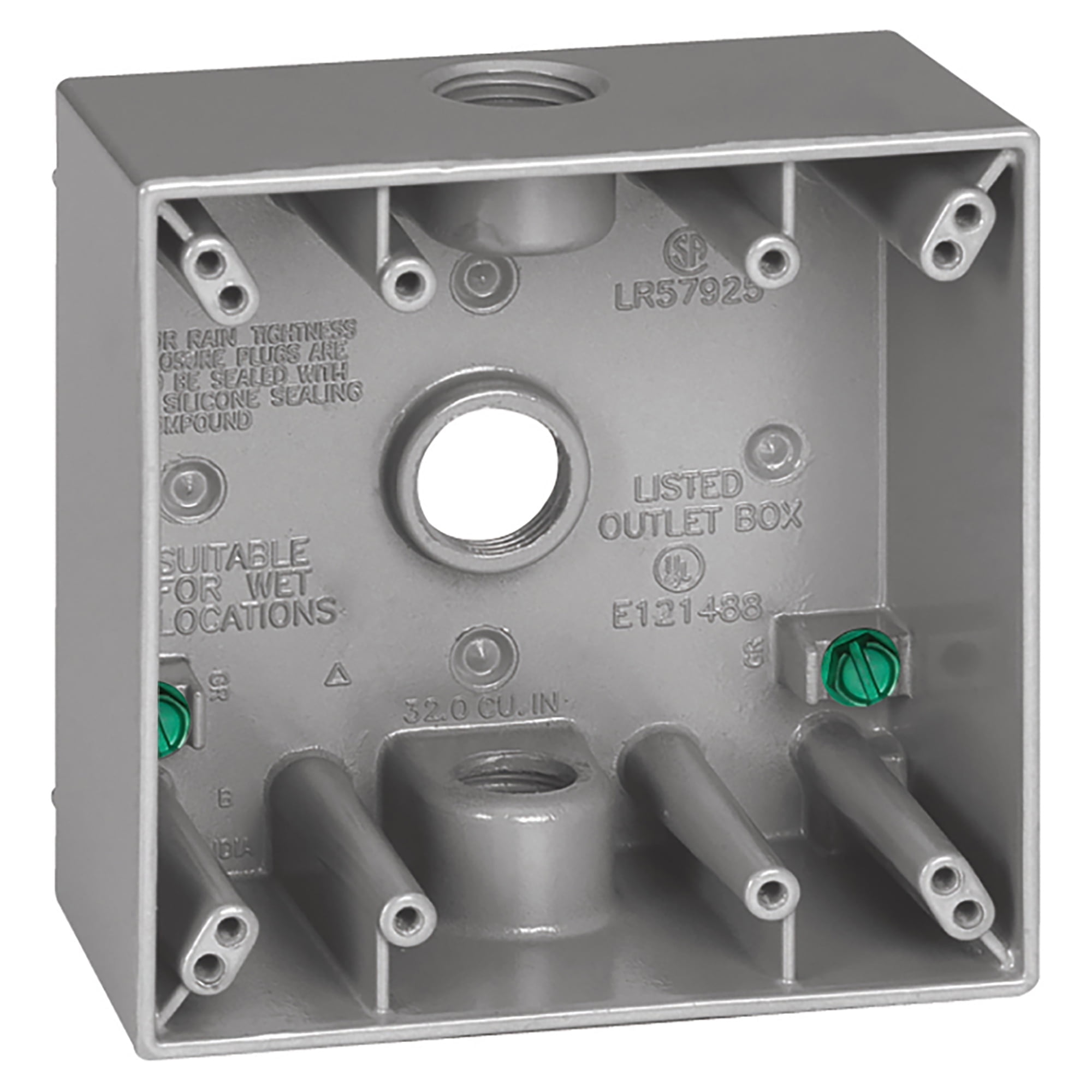 Sigma Engineered Solutions (14352) Metal Weatherproof 2-Gang 3/4-Inch 3 ...
