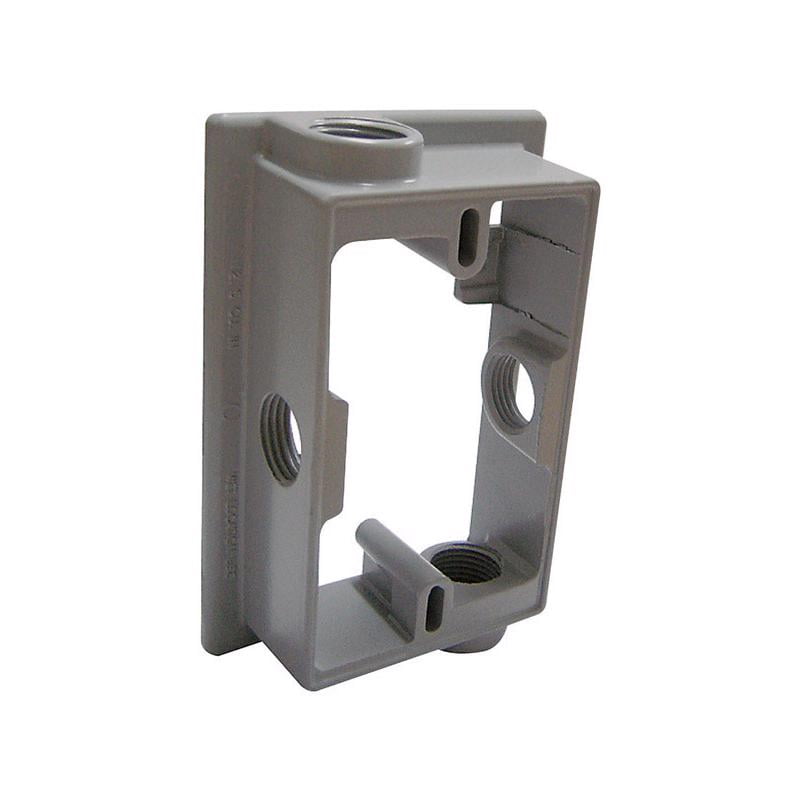 Sigma Electric 4-5/8 in. Rectangle Metallic Extension Ring Gray ...