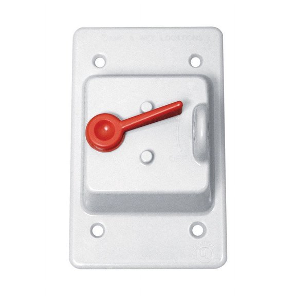 Sigma Electric 14210WH Plastic Weatherproof Cover White - 3.87 x 4.75 in.