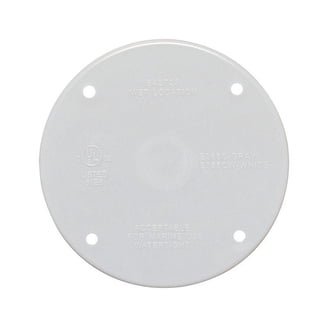 Sigma Electric 5-Hole Round Weatherproof Box – 3/4 Inch, 16 Cu. In., White, UL/CSA Listed For Wet Locations