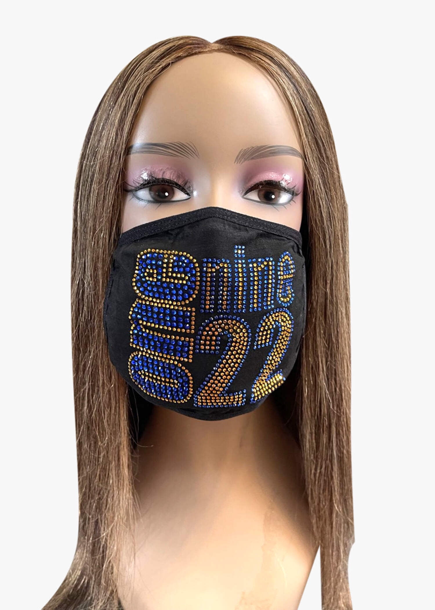 Sigma Mask Sigma Gamma Rho 1922 Bling Rhinestone Face Mask - Walmart Business Supplies