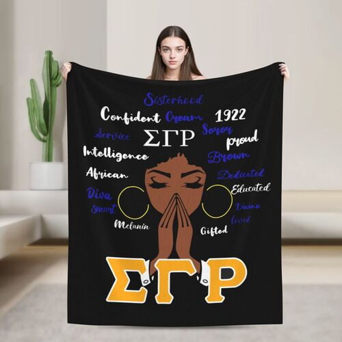 Sigma Gamma Rho Blanket Sigma Gamma Rho Sorority Paraphernalia Gifts for Women Lightweight Flannel Throw Blankets 1922 Poodle Gifts