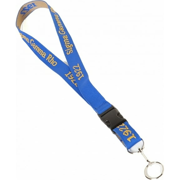 Sigma Gamma Rho Classic Woven Embroidered Lanyard [Blue]