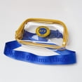 thumbnail image 1 of Sigma Gamma Rho Clear Stadium Crossbody Bag [Gold - 8" x 5" x 2"], 1 of 2