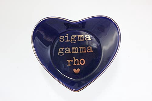 Sigma Gamma Rho Jewelry Dish - Heart-Shaped High-gloss finish Ceramic ...