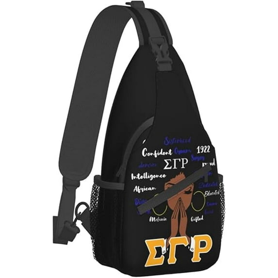 Sigma Gamma Rho Sling Bag for Women Sigma Gamma Rho Sorority Paraphernalia Gifts Lightweight Crossbody Daypack with Adjustable Chest Bag for Sports