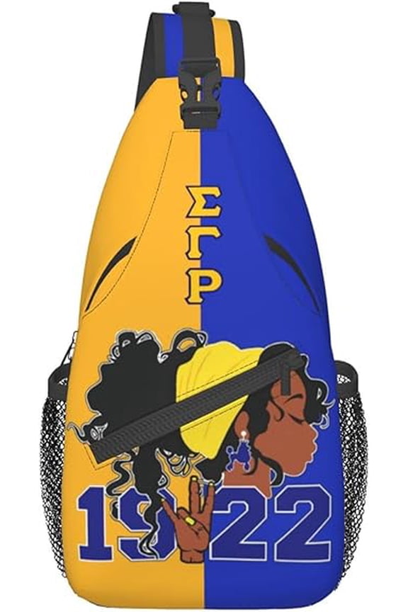 Sigma Gamma Rho Sling Bag for Women Sigma Gamma Rho Sorority Paraphernalia Gifts Lightweight Crossbody Daypack with Adjustable Chest Bag for Sports