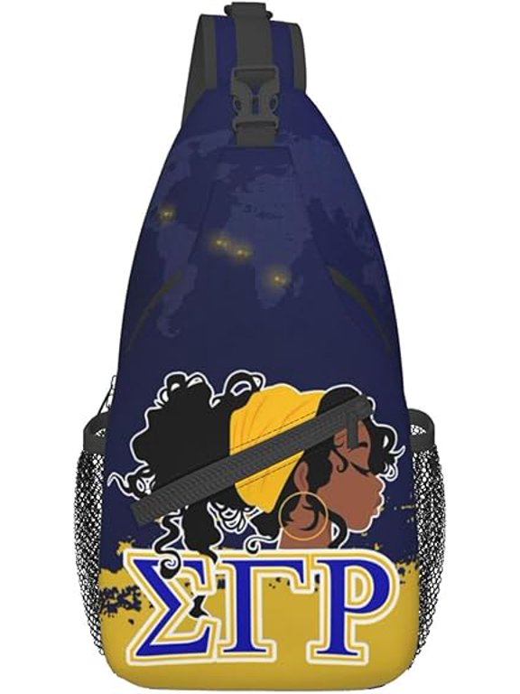 Sigma Gamma Rho Sling Bag for Women Sigma Gamma Rho Sorority Paraphernalia Gifts Lightweight Crossbody Daypack with Adjustable Chest Bag for Sports