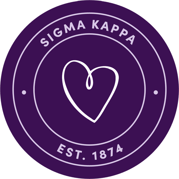 Sigma Kappa Car Decal Sticker - Officially Licensed Sorority Window Sticker, Full Color Circle Logo Design