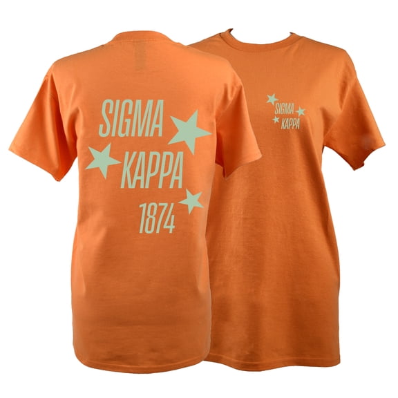 Sigma Kappa T-Shirt - Showgirl Design, 100% Cotton Soft T-Shirt, Size Large