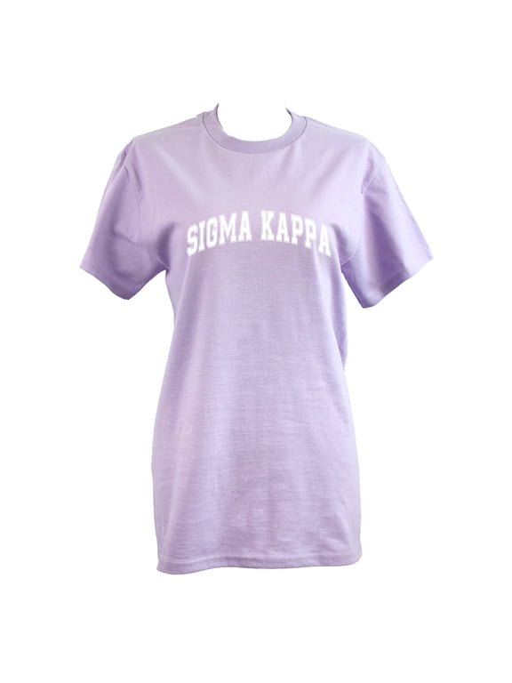 Sigma Kappa T-Shirt - Varsity Letter Sorority Tee, 100% Cotton, Size Large