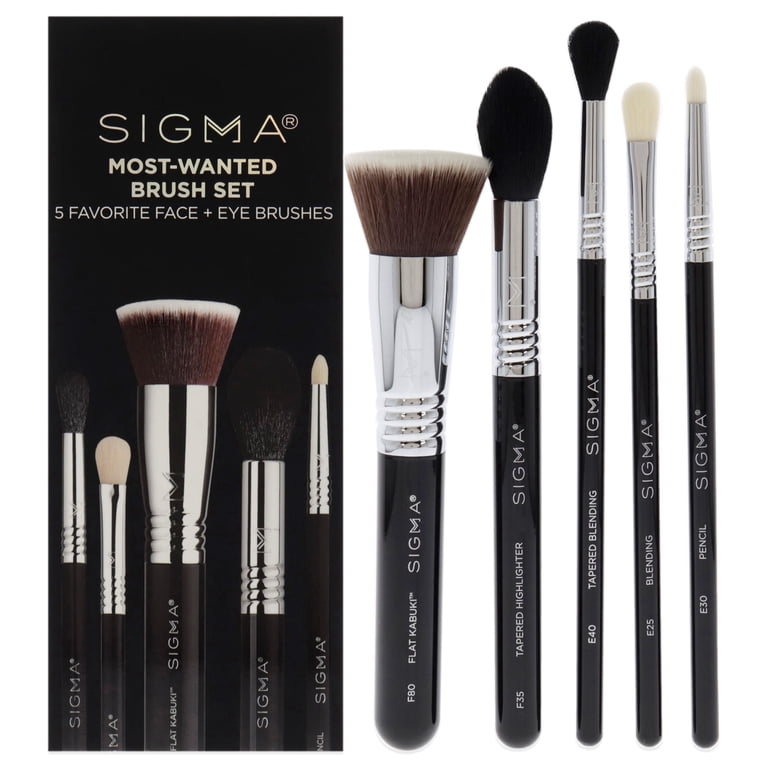 Sigma, Brush Set, 5 Piece, Black for Makeup Application - Walmart.com