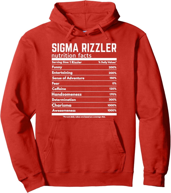 Sigma Rizzler Nutrition Facts Tee - Funny Gen Z Meme Internet Humor ...