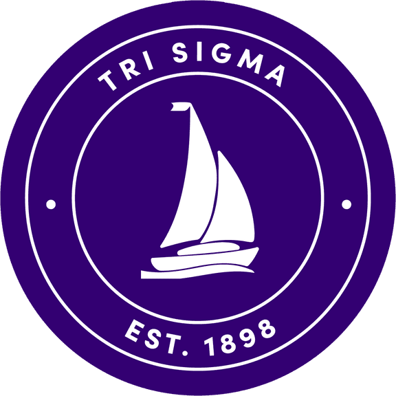 Sigma Sigma Sigma Car Decal Sticker - Officially Licensed Sorority Window Sticker, Full Color Circle Logo Design