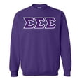 thumbnail image 1 of Sigma Sigma Sigma Lettered Crewneck 4X-Large Purple, 1 of 1