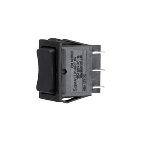 Sigma Switches 201D-27 12V 3-Way Rocker Switch ON/OFF/ON, Black