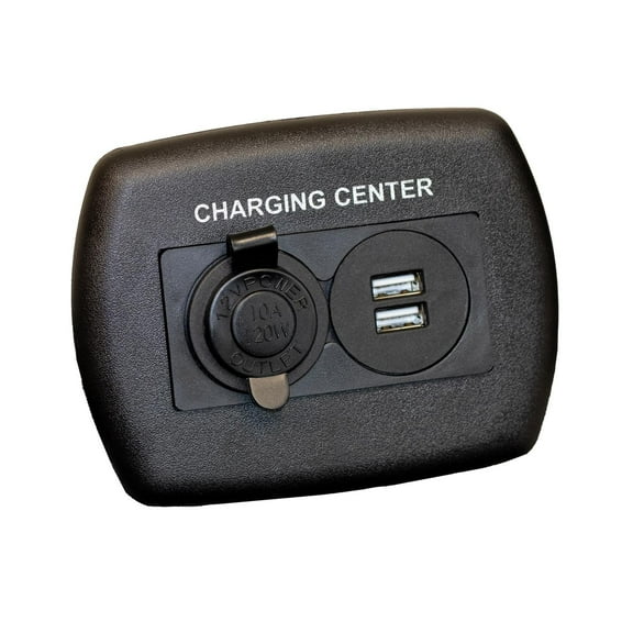 Sigma Switches Dual USB Port with 12V Socket, Black