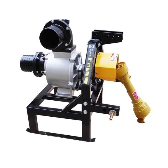 Sigma 6"-Inch PTO-Driven Clear Water Pump with 3-Point Hitch & Shaft Gear Drive – Tractor-Powered, 30 PSI Output, 16–20 ft Lift