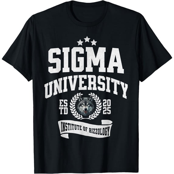 Sigm Rizz Sigma University Institute Of Rizzology Wolf Rizz T-Shirt - Walmart.com