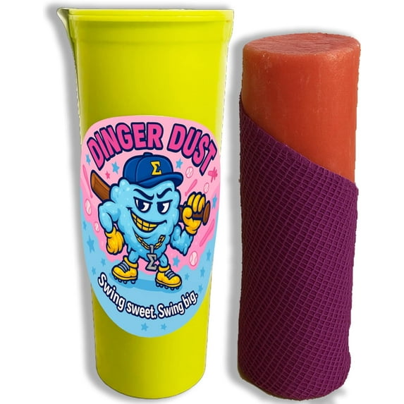 Sigma Wax Dinger Dust – Cotton Candy Scented Bat Tack | Pro-Level Grip Bar for Baseball & Softball Players | Ultra-Sticky Swing Booster - Made in USA