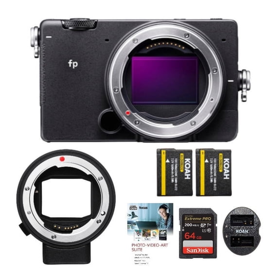 Sigma fp Camera Body w/ Sigma MC-21 Converter/Adapter & 64GB Extreme PRO Bundle