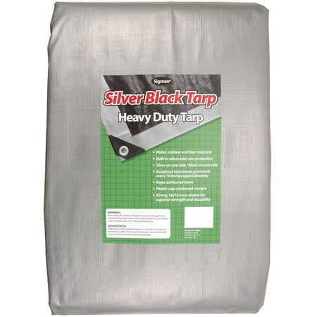 Sigman 10' x 20' Silver Black Heavy Duty Tarp