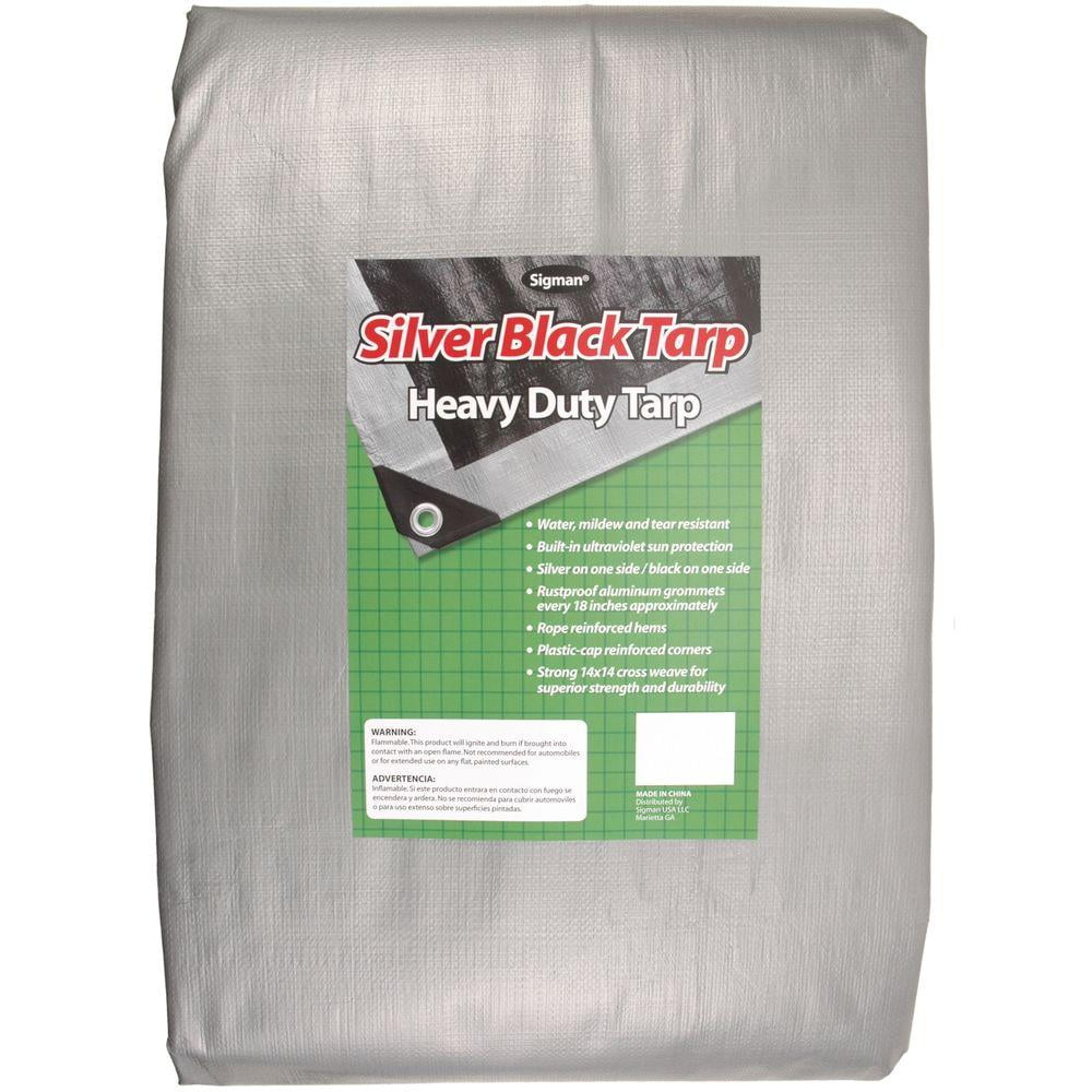 Sigman 14' x 20' Silver Black Heavy Duty Tarp