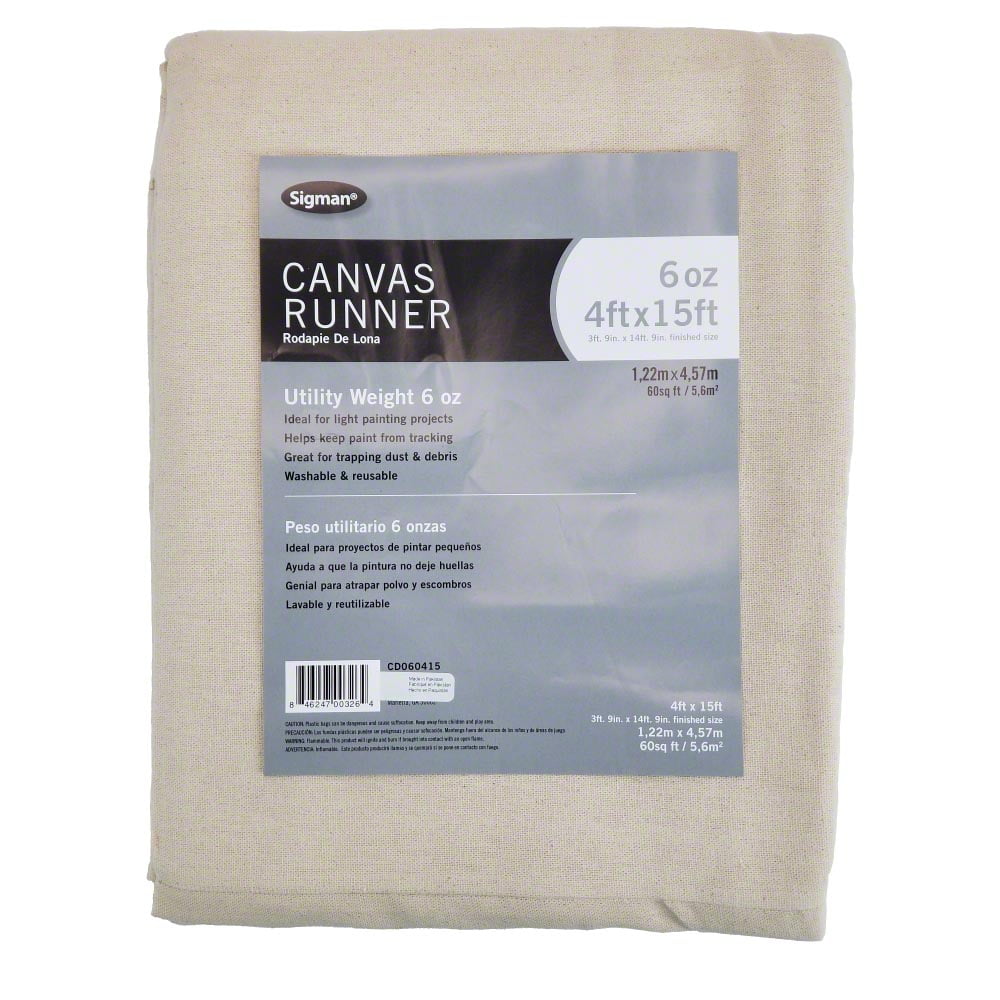 Sigman 4' X 15' 6 Oz Canvas Drop Cloth