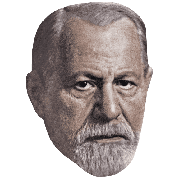 Sigmund Freud (Beard) Big Head. Larger than life mask.