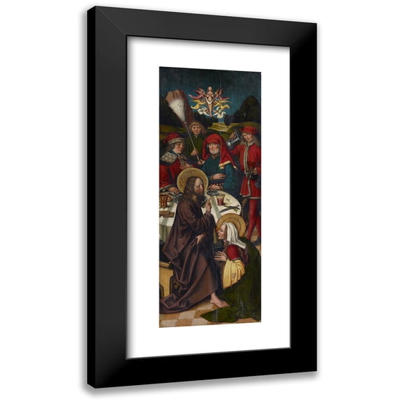 Sigmund Holbein 8x14 Black Modern Framed Museum Art Print Titled - Christ in the House of Simon (1495-1500)