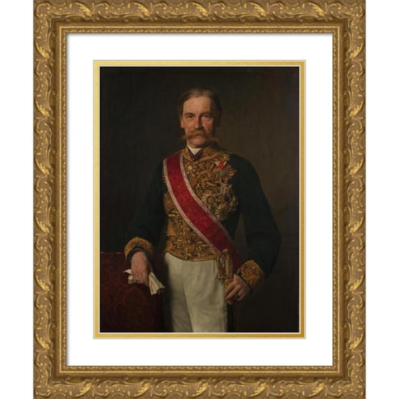 Sigmund L'Allemand 12x14 Gold Ornate Wood Frame and Double Matted Museum Art Print Titled - Karl Siegmund Graf Von Hohenwart (1892)