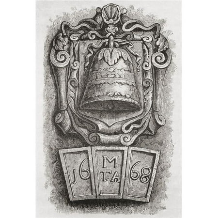 Sign of The Bell Inn, Knightrider Street, London, England, 1668 From The Book Short History of The English People by J.R. Green Published London 1893 Poster Print, 24 x 34 - Large