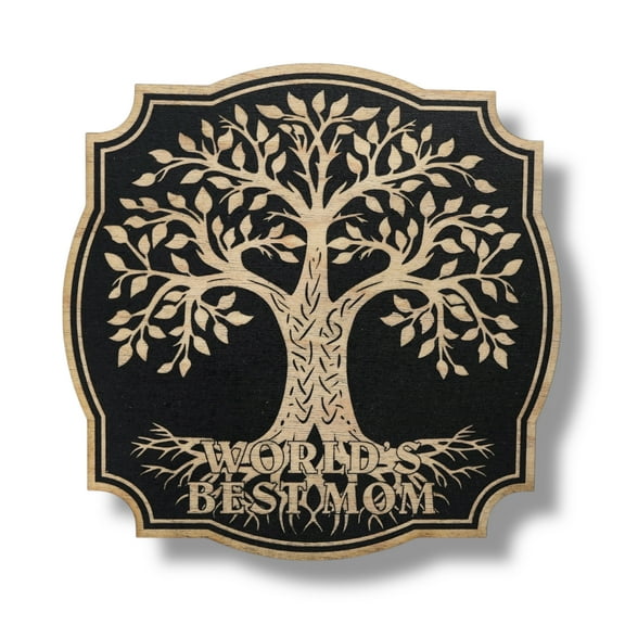 Sign - Black - Worlds best mom celtic tree of life