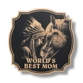 thumbnail image 1 of Sign - Black - Worlds best mom with Indian and horse, 1 of 4