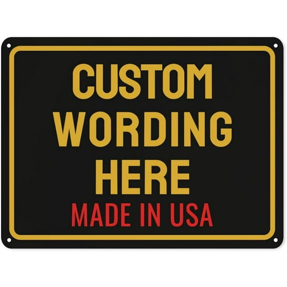 Sign Bulk Personalized Metal Signs For Outdoor Indoor Business Home Store Office Yard Street Lawn Make Your Own Customized Signs With Your Logo Text Photo, 12x16inch